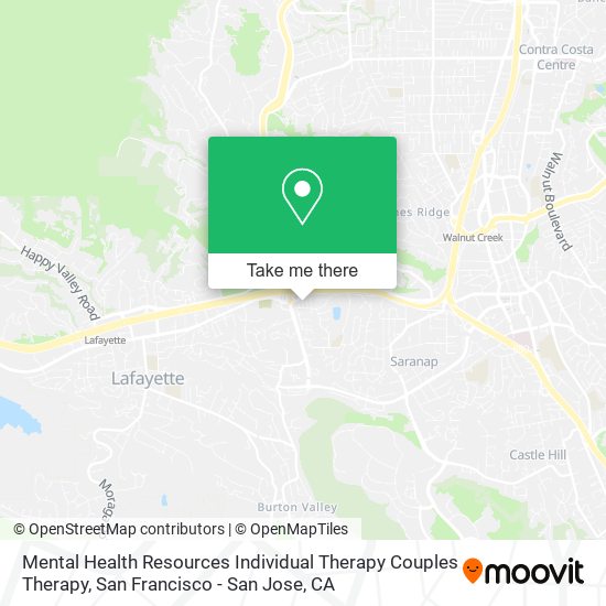 Mapa de Mental Health Resources Individual Therapy Couples Therapy