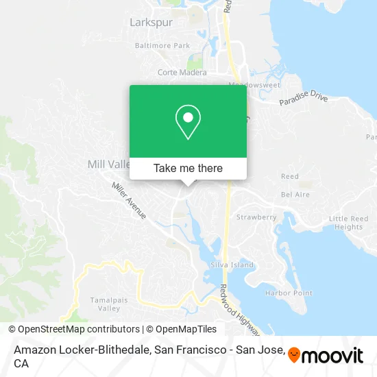 Mapa de Amazon Locker-Blithedale