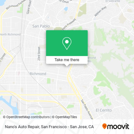 Nano's Auto Repair map