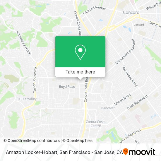 Amazon Locker-Hobart map
