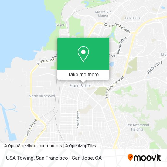 USA Towing map