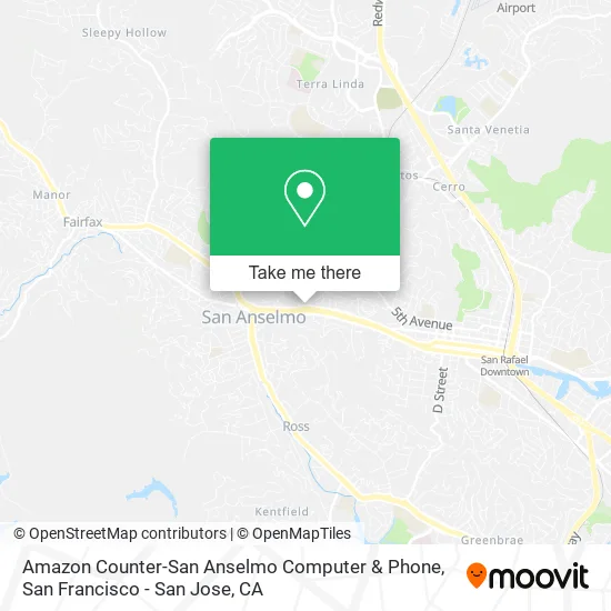 Mapa de Amazon Counter-San Anselmo Computer & Phone