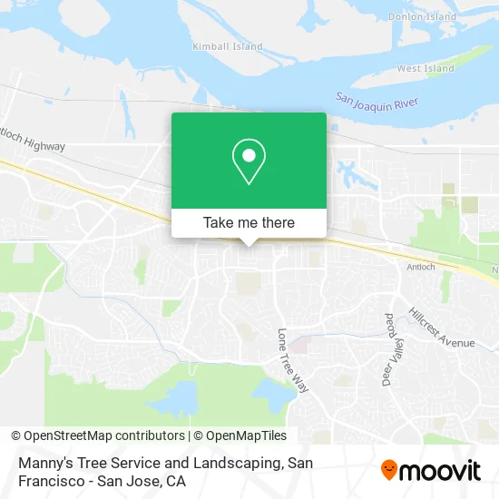 Manny's Tree Service and Landscaping map
