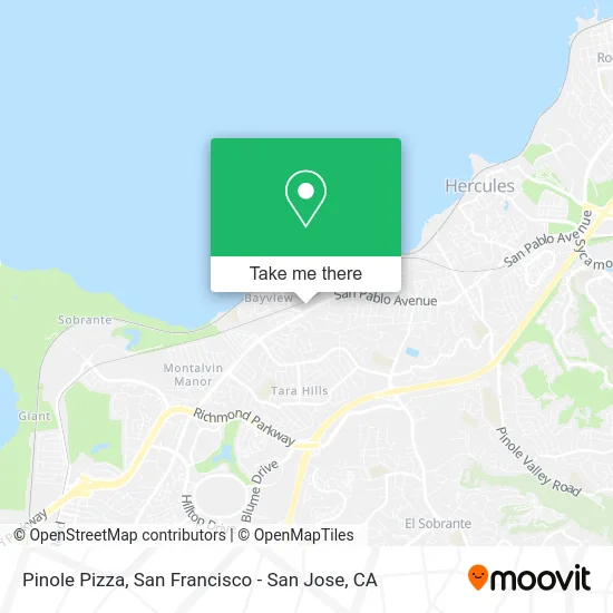 Pinole Pizza map