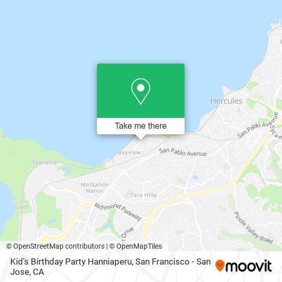 Kid's Birthday Party Hanniaperu map