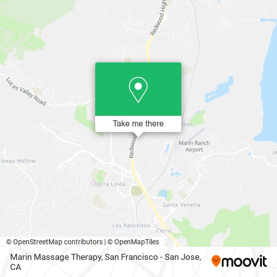 Marin Massage Therapy map