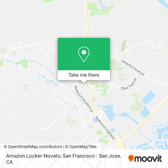 Amazon Locker-Novato map