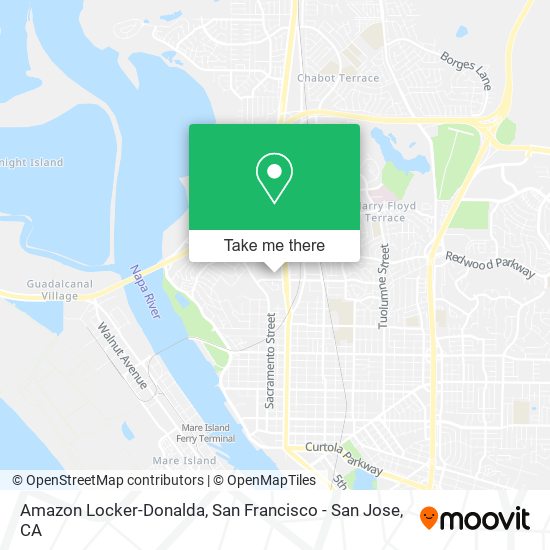 Mapa de Amazon Locker-Donalda