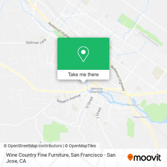 Wine Country Fine Furniture map
