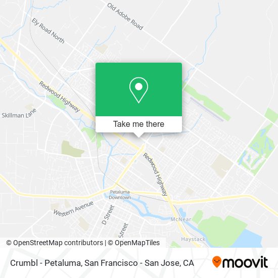 Crumbl - Petaluma map