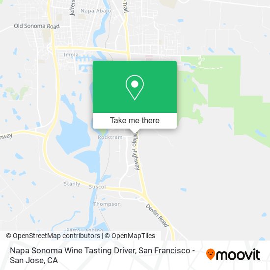 Mapa de Napa Sonoma Wine Tasting Driver