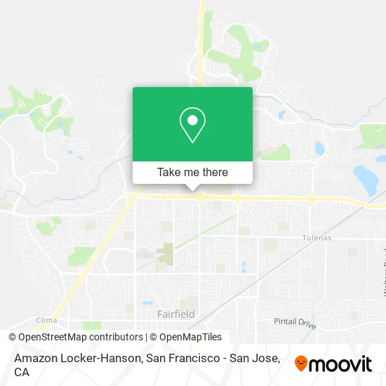 Mapa de Amazon Locker-Hanson