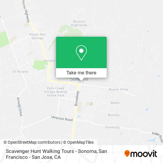 Mapa de Scavenger Hunt Walking Tours - Sonoma