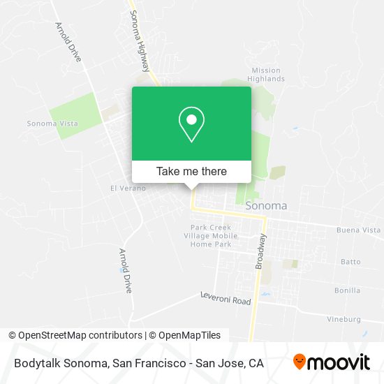 Mapa de Bodytalk Sonoma