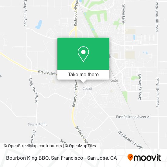 Bourbon King BBQ map