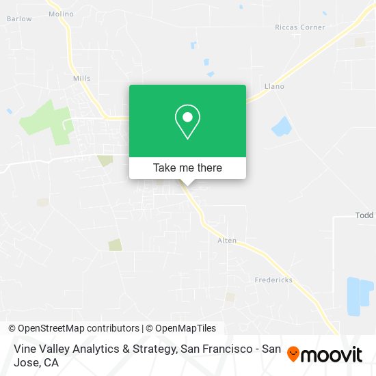 Vine Valley Analytics & Strategy map