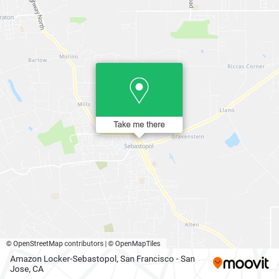 Amazon Locker-Sebastopol map