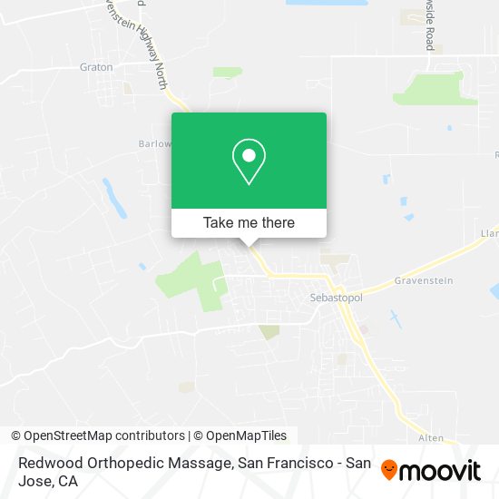 Redwood Orthopedic Massage map