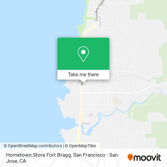 Hometown Store Fort Bragg map