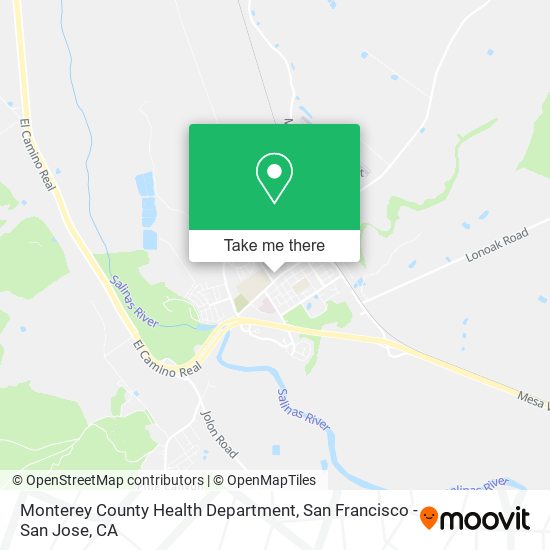 Monterey County Health Department map