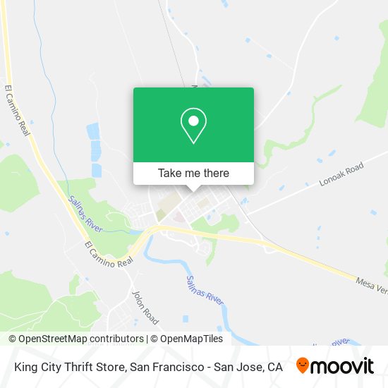 King City Thrift Store map