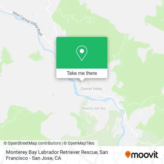 Monterey Bay Labrador Retriever Rescue map
