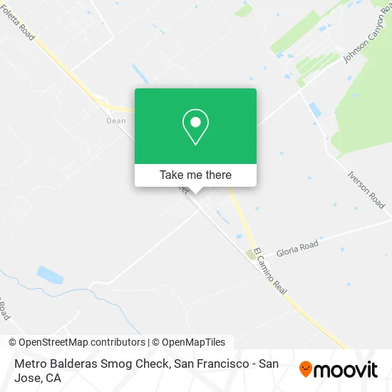 Metro Balderas Smog Check map