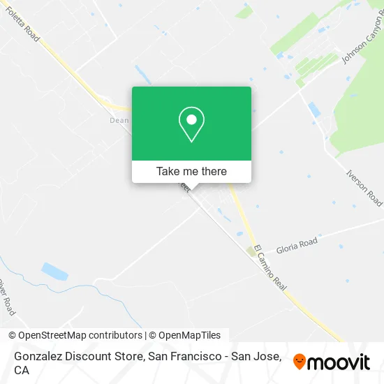 Gonzalez Discount Store map