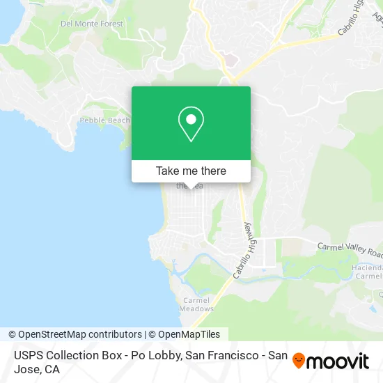 Mapa de USPS Collection Box - Po Lobby