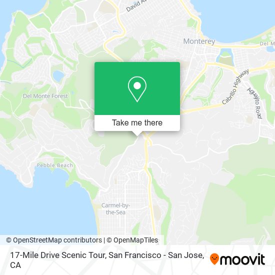 Mapa de 17-Mile Drive Scenic Tour