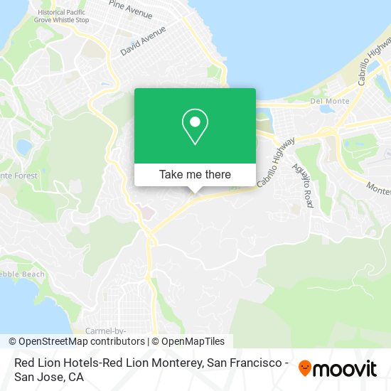 Mapa de Red Lion Hotels-Red Lion Monterey