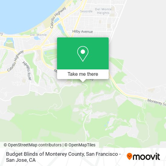 Mapa de Budget Blinds of Monterey County