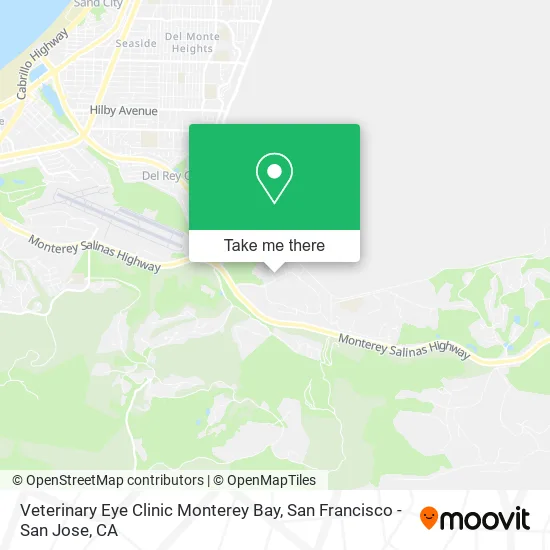 Mapa de Veterinary Eye Clinic Monterey Bay