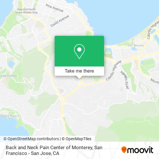 Back and Neck Pain Center of Monterey map
