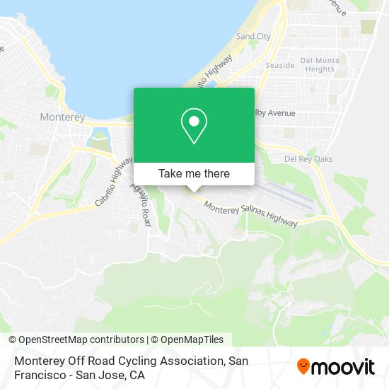 Monterey Off Road Cycling Association map