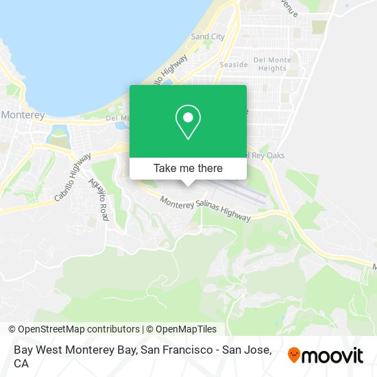 Mapa de Bay West Monterey Bay