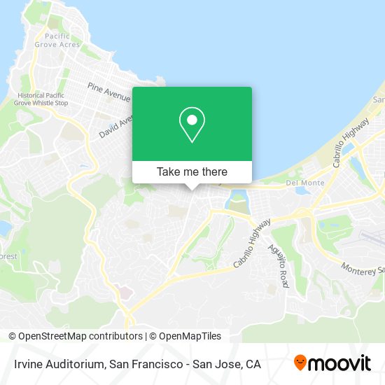 Irvine Auditorium map