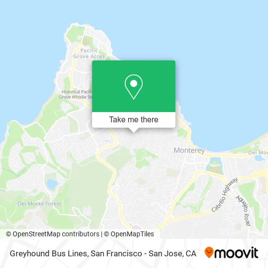 Greyhound Bus Lines map