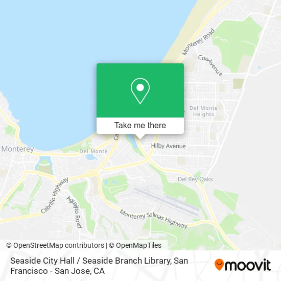 Seaside City Hall / Seaside Branch Library map