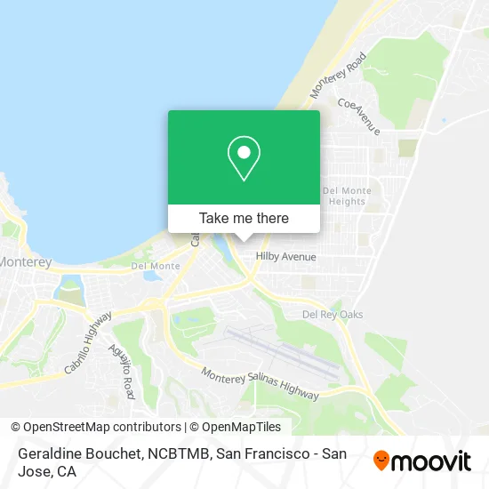 Geraldine Bouchet, NCBTMB map