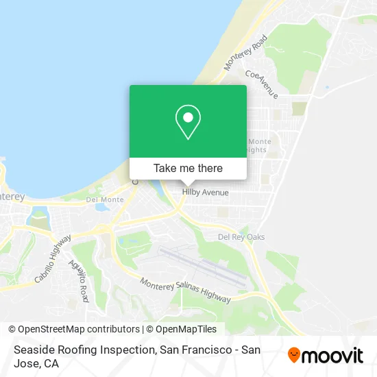 Seaside Roofing Inspection map