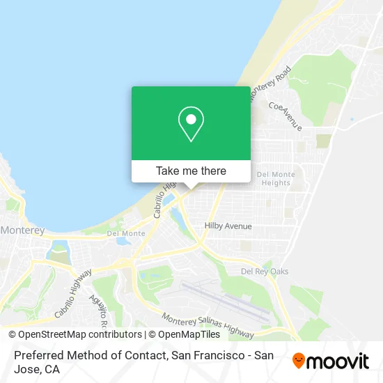 Mapa de Preferred Method of Contact