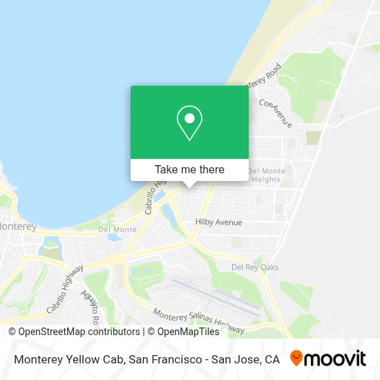 Monterey Yellow Cab map