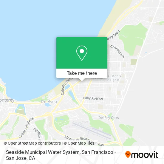 Seaside Municipal Water System map
