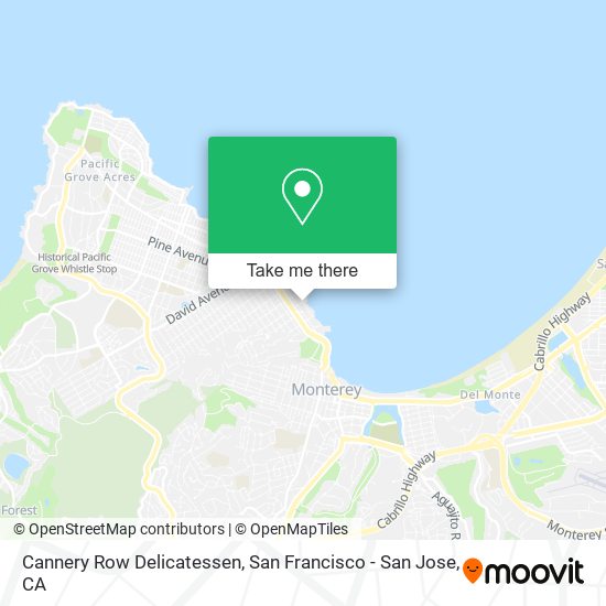 Mapa de Cannery Row Delicatessen