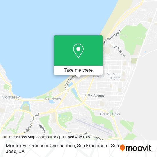 Monterey Peninsula Gymnastics map