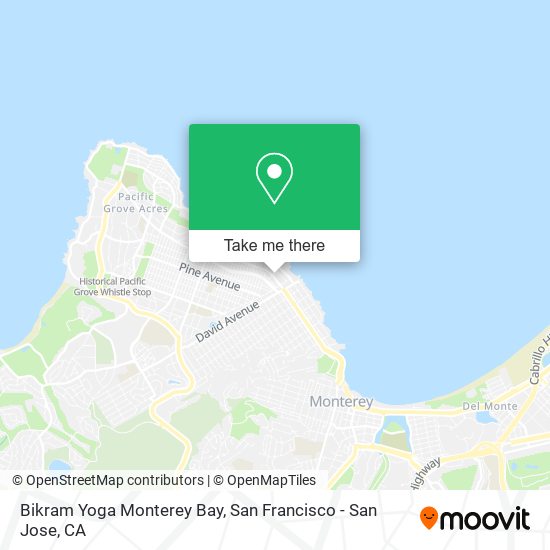 Bikram Yoga Monterey Bay map