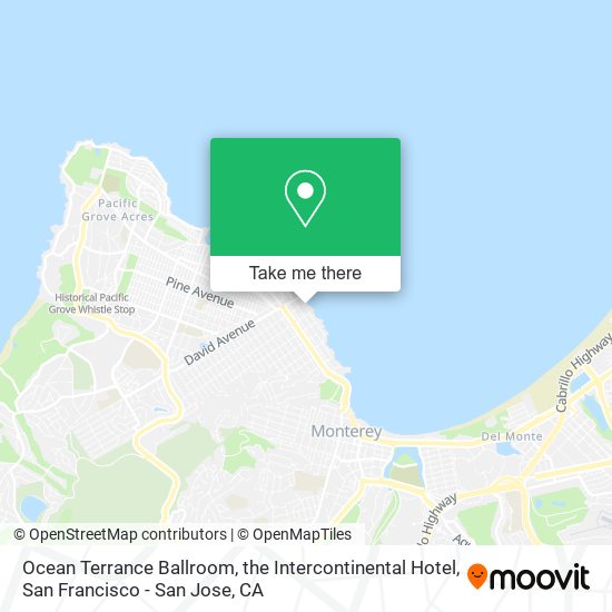 Ocean Terrance Ballroom, the Intercontinental Hotel map