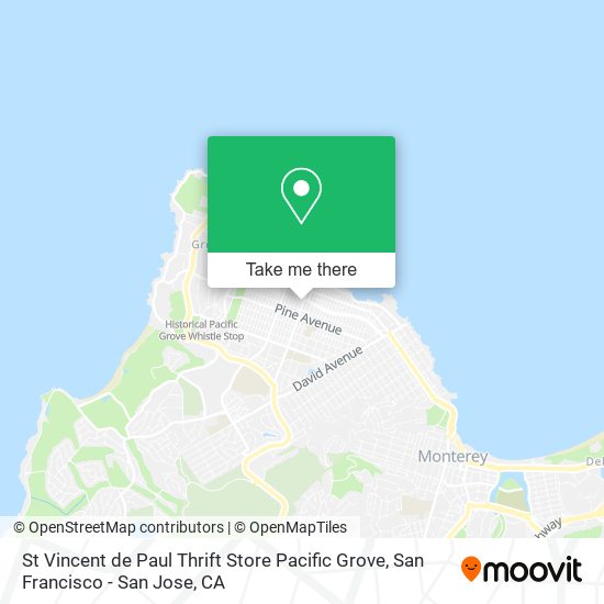 Mapa de St Vincent de Paul Thrift Store Pacific Grove