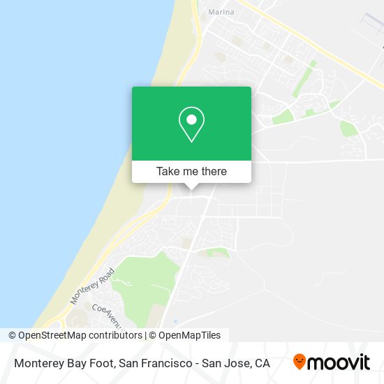 Monterey Bay Foot map